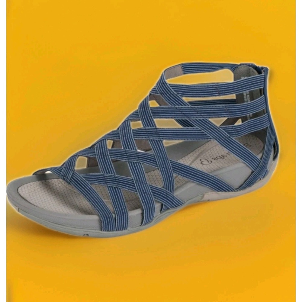 Baretraps Samina Women's 9.5M Navy Blue Gladiator Sandals Strappy Zip - Picture 3 of 8